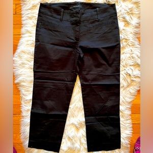 Zara BASIC Black Cropped Dress Capris